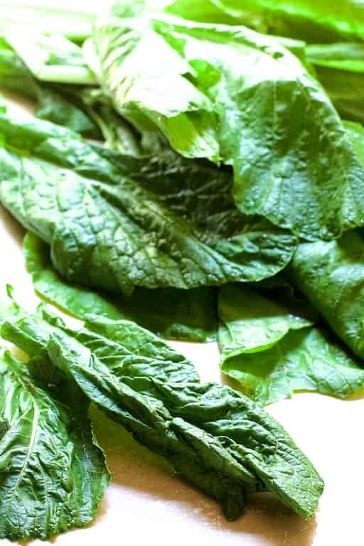 Photo of fresh turnip greens.