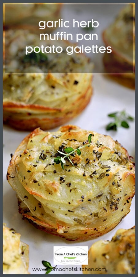 Garlic Herb Muffin Pan Potato Galettes.