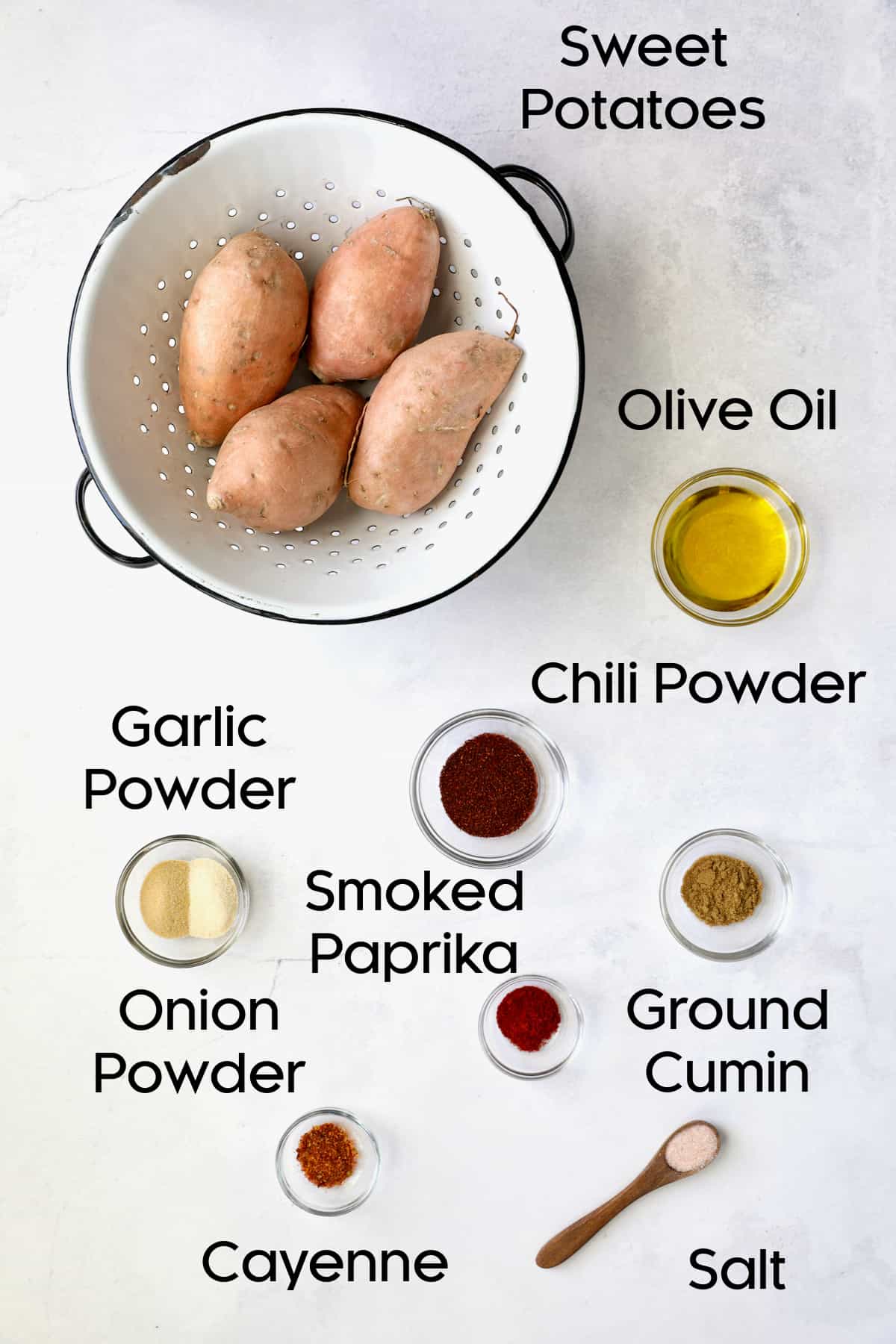 Photo of ingredients for Southwestern Sweet Potato Wedges.
