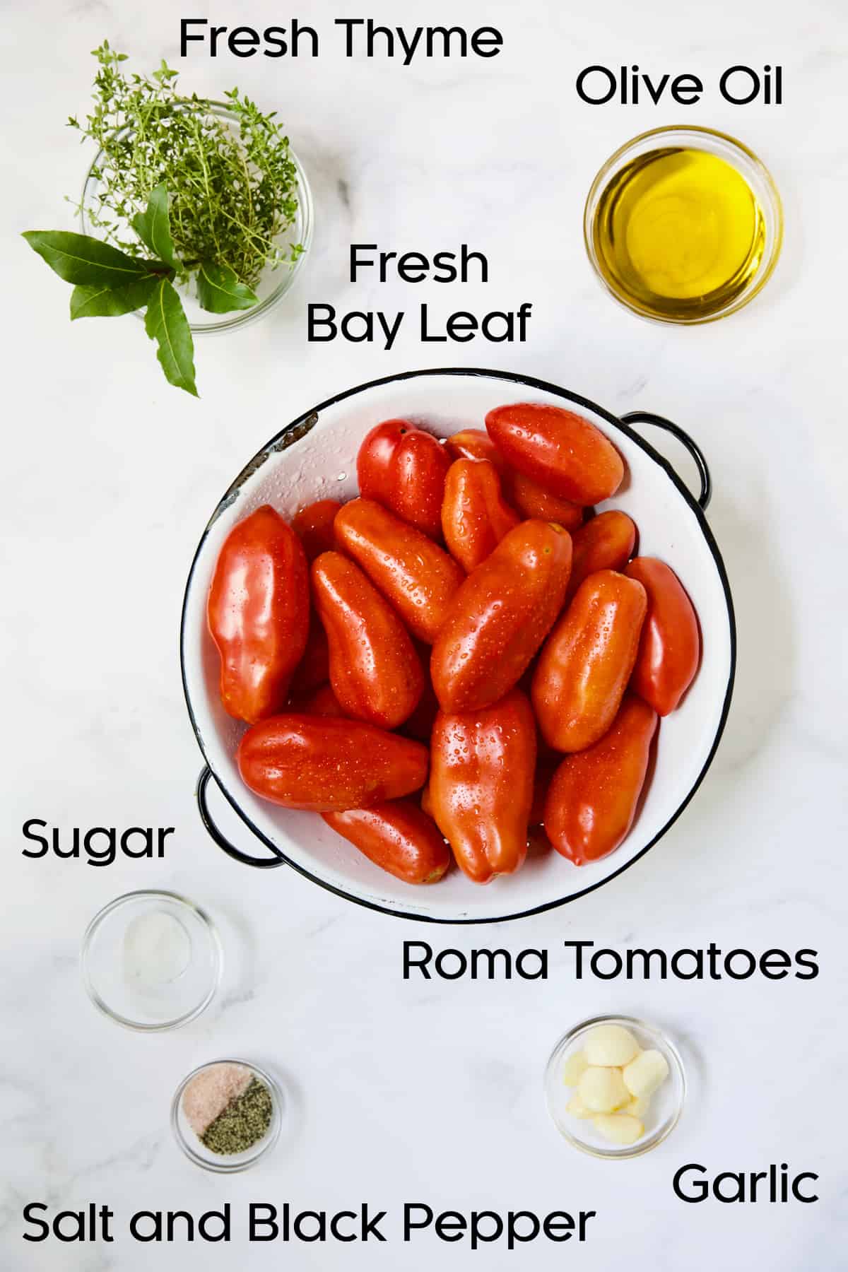 Ingredients for Tomato Confit.