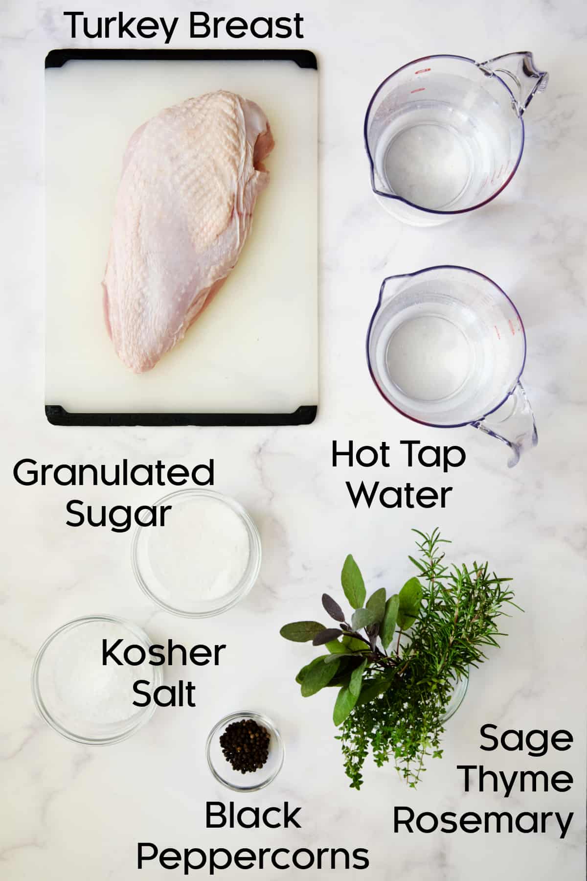 Ingredients for Easy Turkey Brine.