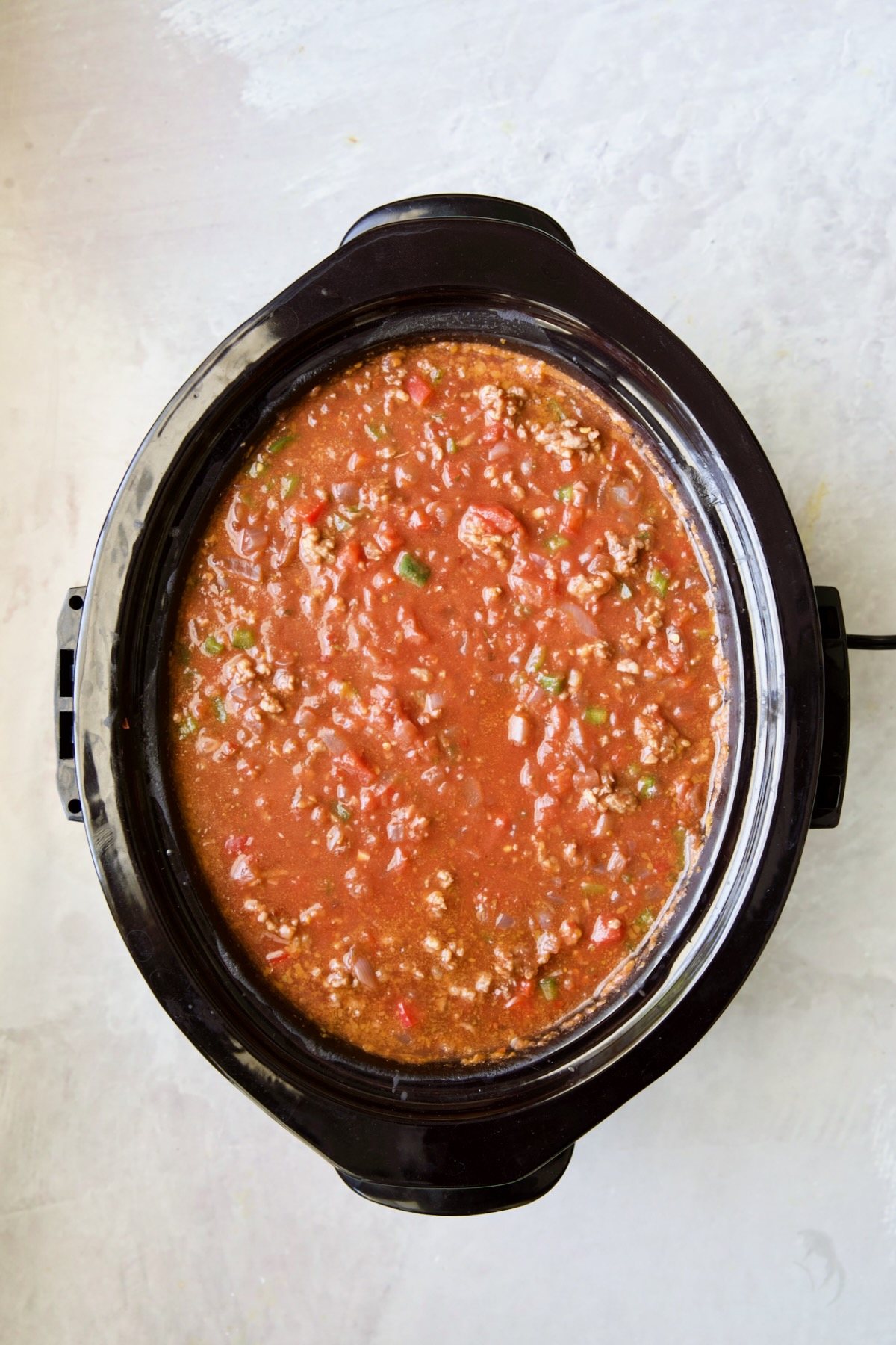 Ragu before being cooked in slow cooker.