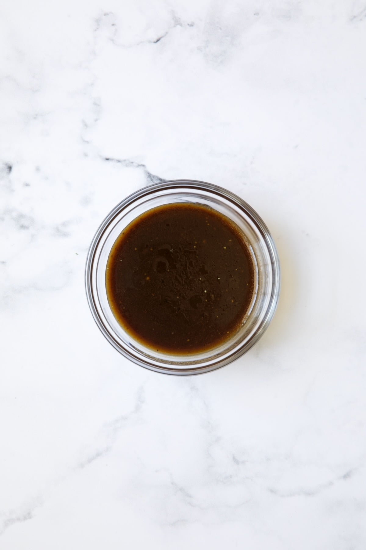 Bowl of balsamic vinaigrette.