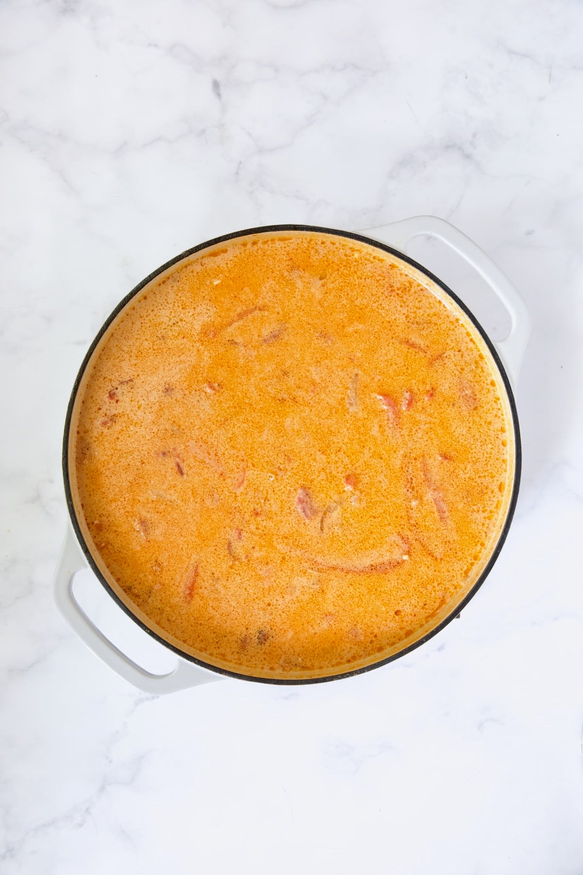 Process shot with coconut milk and vegetable broth added.