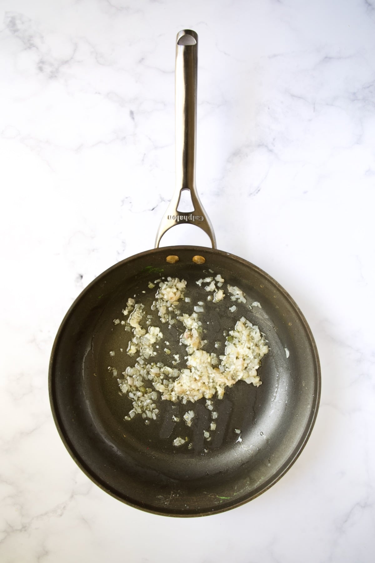 Cooked shallots in butter in nonstick skillet.