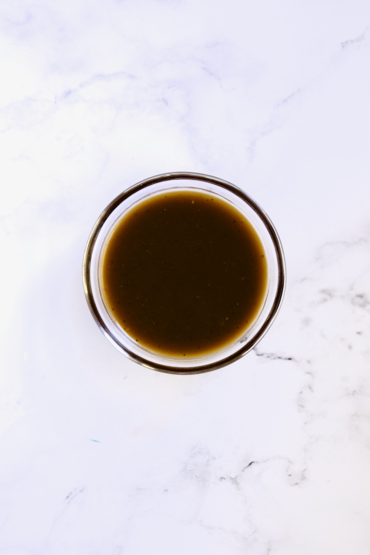 Bowl of balsamic dressing.