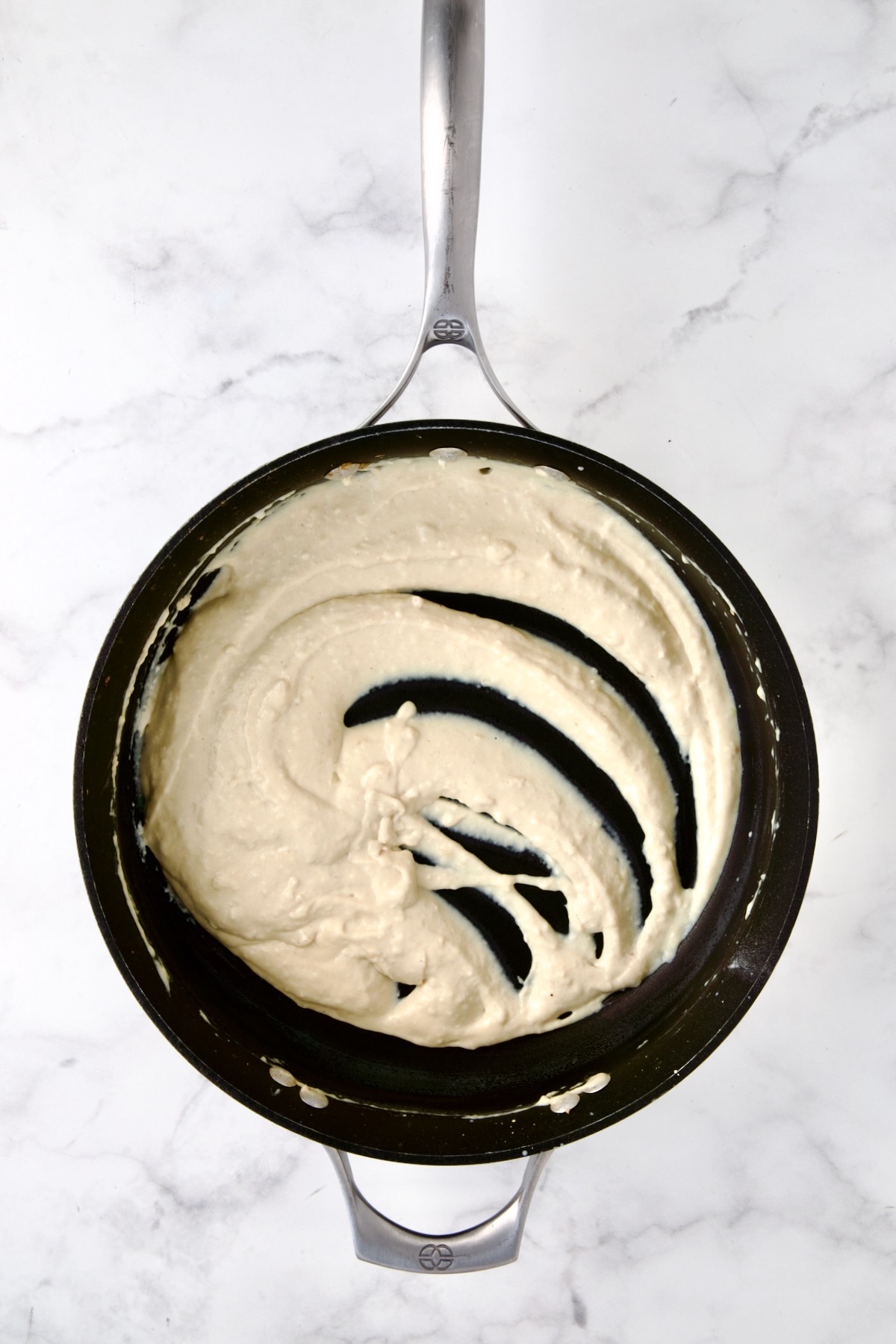 Thickened sauce with mustard and Worcestershire added.